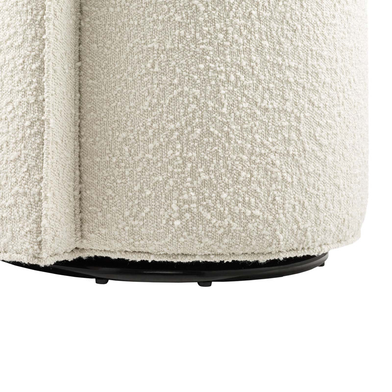 Fauteuil pivotant en tissu Della Boucle