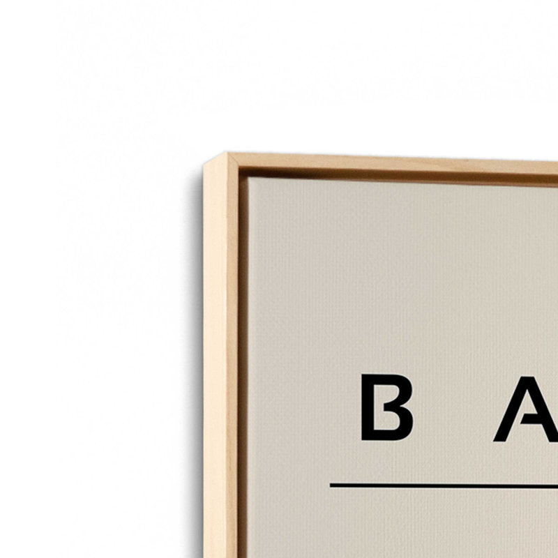 Impression éclipse de géométrie du Bauhaus, H 30,75 po x l 20,75 po x P 1,25 po, Cadre américain en érable flottant