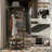 Coat Rack Corner Hall Tree, Industrial 4-Tier Coat Rack with Shoe Storage, 8 Movable Hooks and 2 Shelves