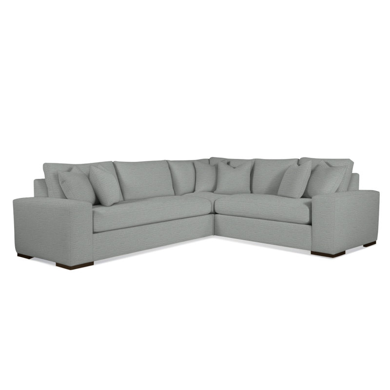 Memphis Sectional, Brown Geometric, 0456-33, Right Hand Facing, Frost White