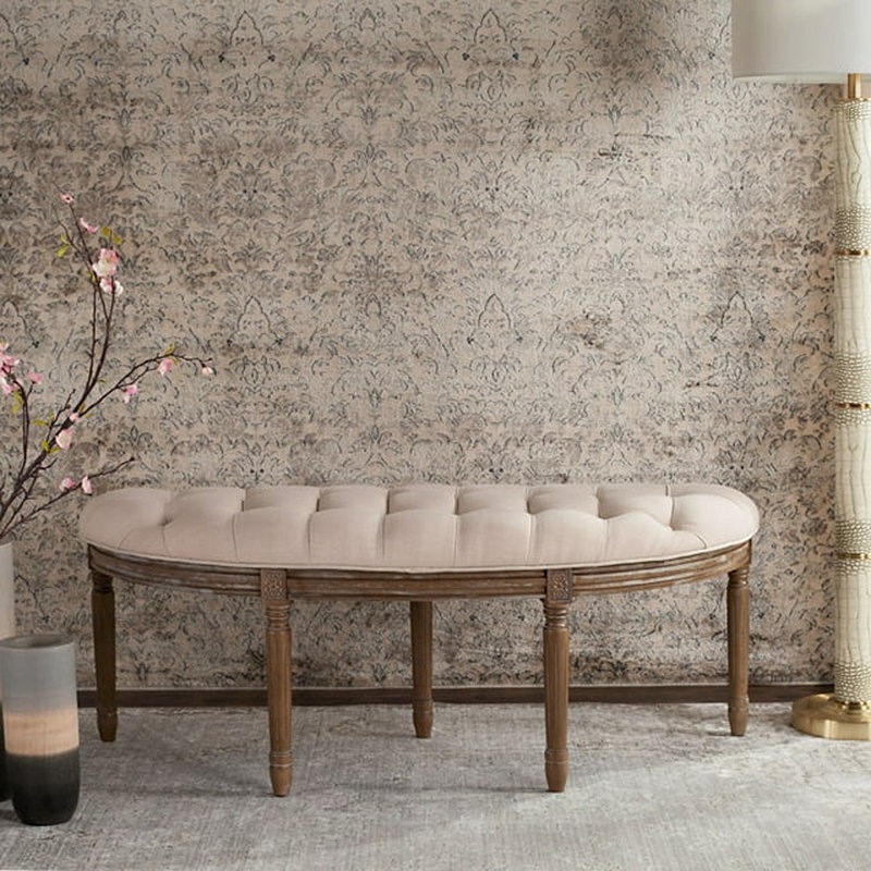 Moneta Upholstered Bench, Beige