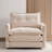 36.3" Chenille Rotatable Upholstered Sofa Chair With Side Pockets-905065906
