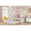 Lit simple en bois avec lit gigogne simple