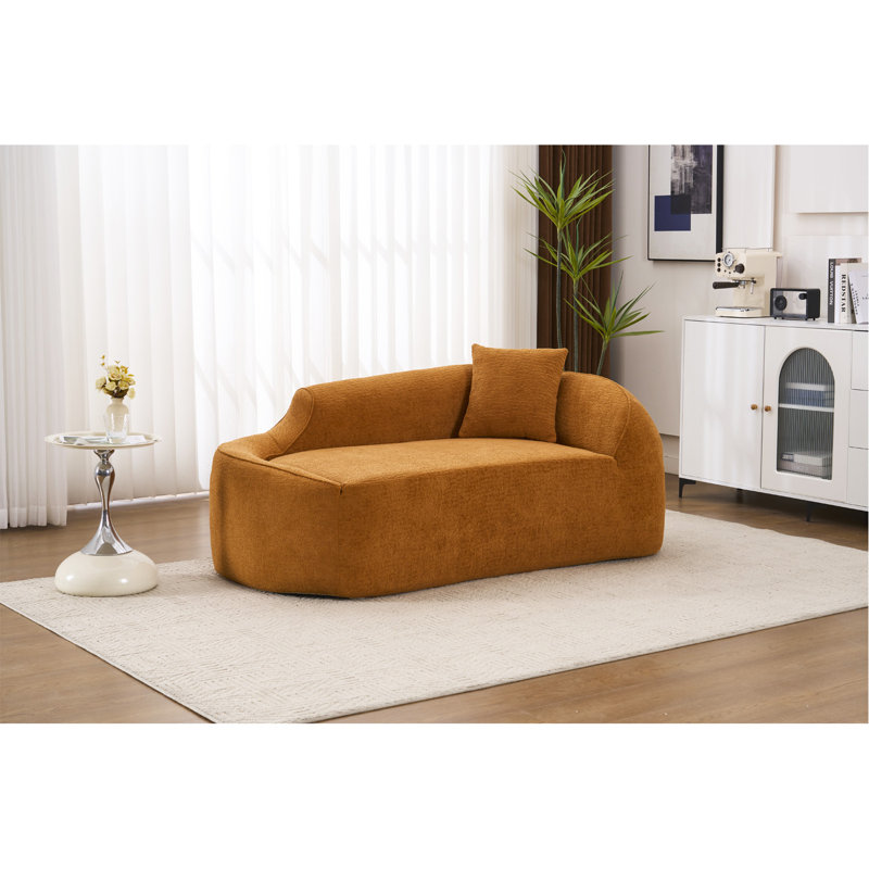 Chaise longue longue à compression Compression, Orange Chenille