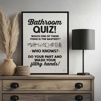 «Bathroom Quiz» par Lux + Me Designs, reproduction d'art