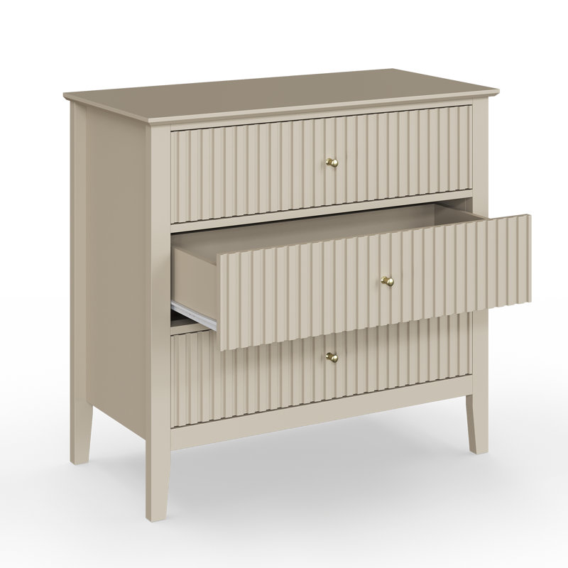 3-Piece Drawer Dresser Set,Beige