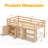 Low Loft Bed Twin Size With Led Lights-870766858