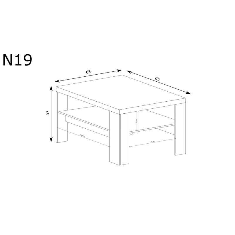 Tavia Four Leg Coffee Table with Storage