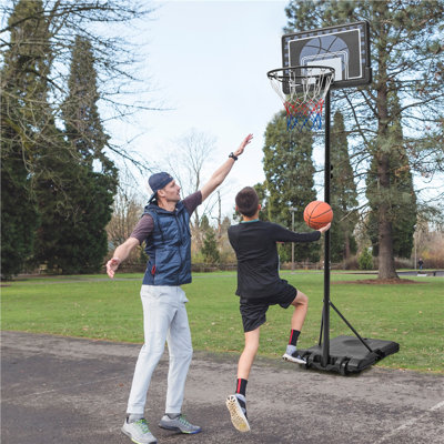 Yaheetech  Adjustable Height Foldable 76Cm Metal Portable Full-Size Basketball Hoop