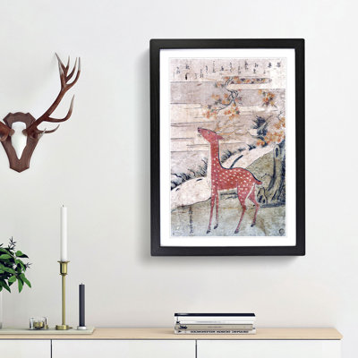 The Cry of the Stag by Harunobu Suzuki - Picture Frame Painting Print