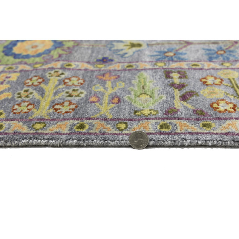 Tapis de couloir oriental Oushak Chobi, Rectangle 4 pi 10 po x 7 pi 10 po