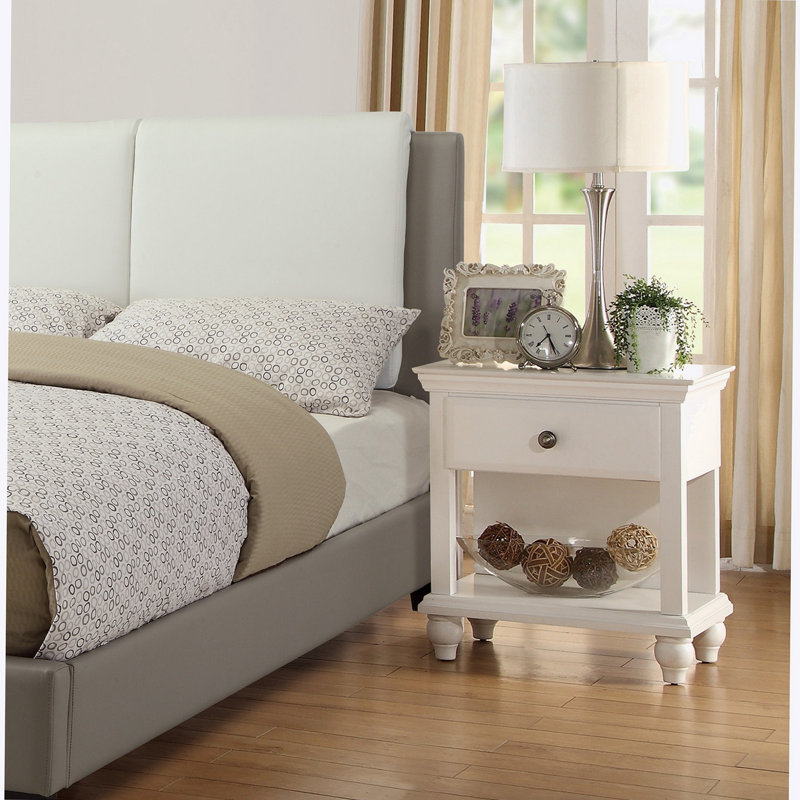Broncho 24'' W Wood Nightstand, White