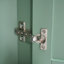 Grande armoire triangulaire verte avec 3 tiroirs et tablettes réglables pour la salle de bain-1242957114