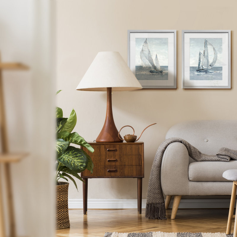 "Grey Seas I", ensemble de 2 reproductions d’art graphique encadrées sur papier