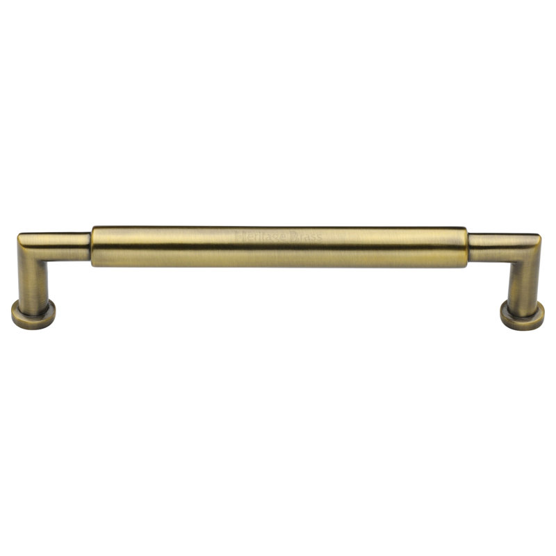 Heritage Brass Heritage Cabinet Pull Bauhaus Round Design, Antique Brass, 268cm L x 13cm W
