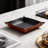 Orange Handmade Leather Tray - Nordic Style Ins Decor, Waterproof & Scratch-Resistant, Multi-Purpose Jewelry Organizer For Watches, Rings, Keys, Snacks, Fruits, Home Decorative Tabletop Tray-1419145443