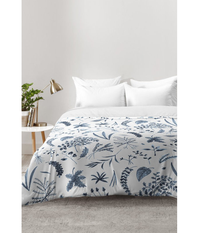 Ensemble d'édredon prairie sauvage, Édredon double / grand + 2 taies décoratives sta, Bleu