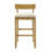 Merie Modern Transitional Wood Bar Height Kitchen Bar Stool In Amber Glow Finish With White Boucle Fabric Upholstered Seat - Set Of 3-80746113-80746115-80746114