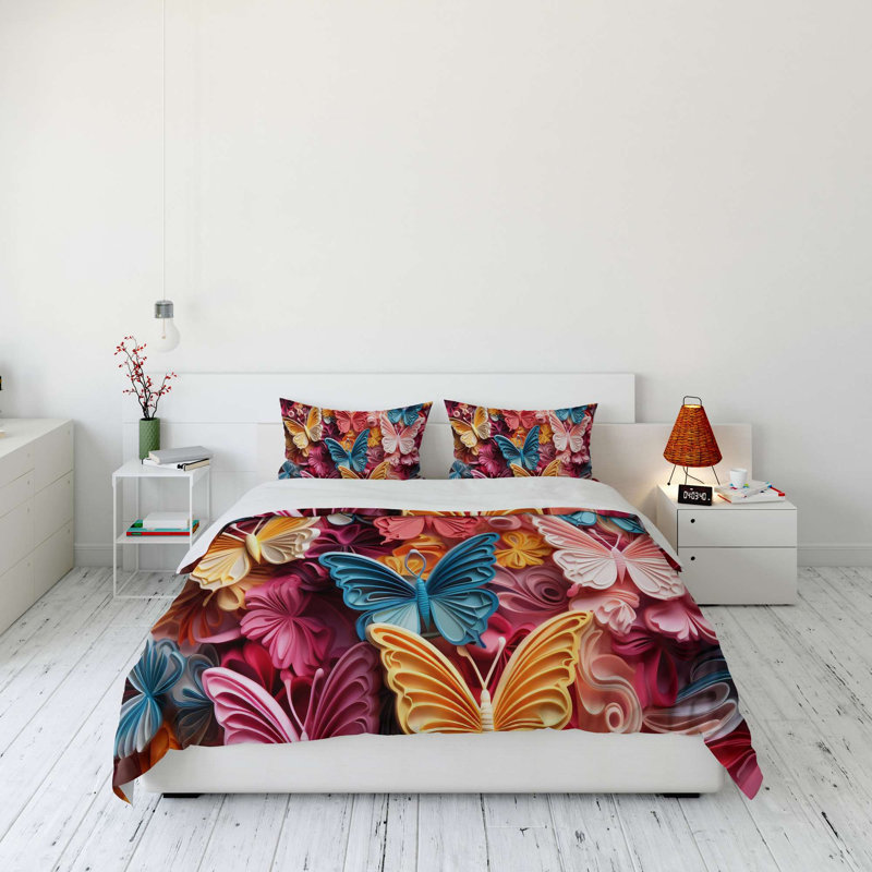 High-Quality Double Quilt Cover Set, 100% Polyester & Cotton Blend, 78.7 x 78.7 Inches | Includes 2 Pillowcases (23.6 x 23.6 Inches) | Machine Washable, Button Closure, Soft & Durable, Perfect for Cozy Bedrooms