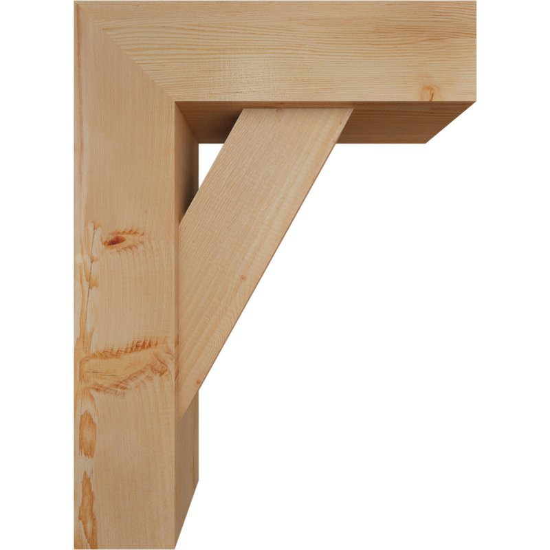 Traditional Block Bracket w/ Offset Brace, 30 x 22, 7 1/2"W Douglas Fir (Smooth)