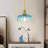 1-light Petal Gradient Glass Pendant Light, 10.2 Inch Dia X 68.9 Inch H, E26 Base-118539085-122780815
