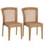 Chaise longue Farley empilable, ensemble de 2, brun clair-1485050814
