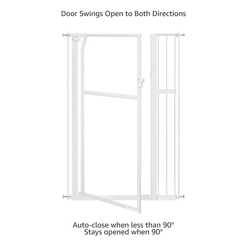 Pressure Mounted Pet Gate, 75cm - 95cm W, White