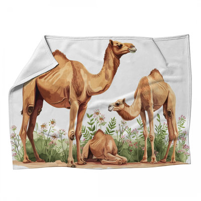 Jeté en molleton Camels - Jetés d'animaux pour canapés ou lits