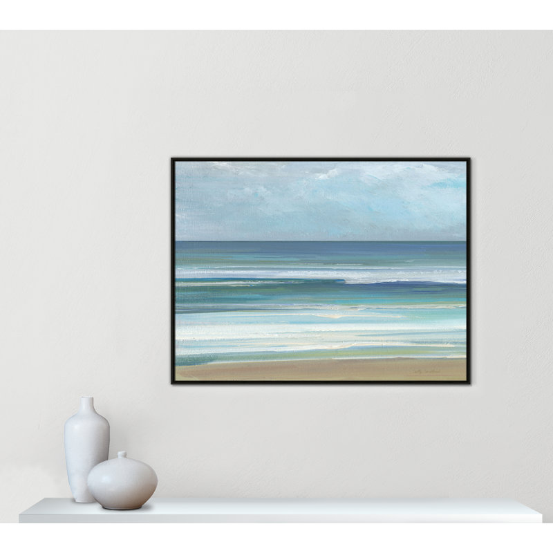 «Gentle Waves I» par Sally Swatland, Espresso, H 37,5 po x l 49,5 po
