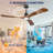 New Model 60 Inch Wood Ceiling Fan With 3 Solid Wood Blades Remote Control Reversible DC Motor For Living Room-1224200454