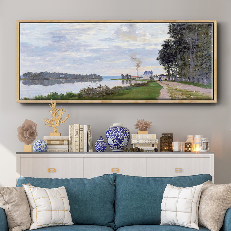 The Promenade at Argenteuil 02, 1872 - Toile encadrée, H 24 po x l 60 po