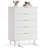 Fluted 5-Drawer Dresser For Bedroom, 28" Modern Chest Of Drawers With Deep Drawers, Wood Drawer Organizer For Living Room, Hallway, Nursery, Hallway Closet-1628883097