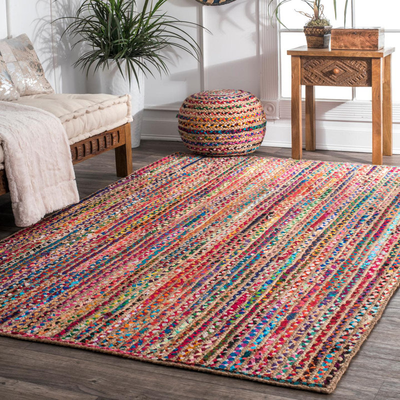 Cotton Hand Woven Area Rug, Rectangle 122 x 183cm