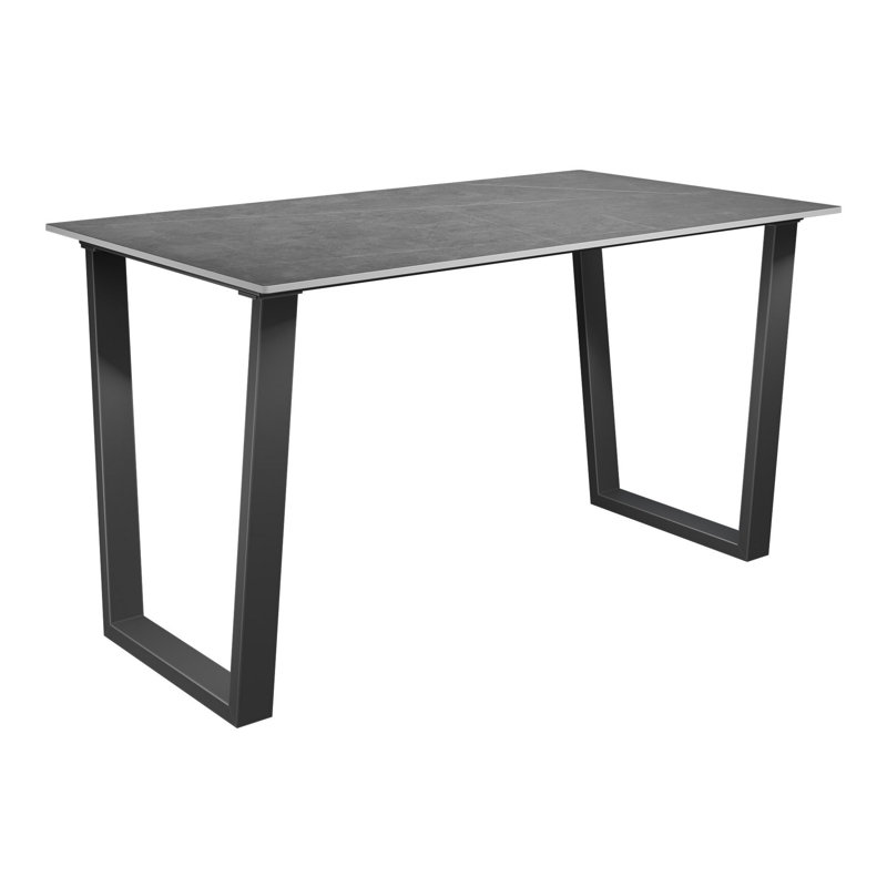Chancler Metal Base Dining Table, Grey