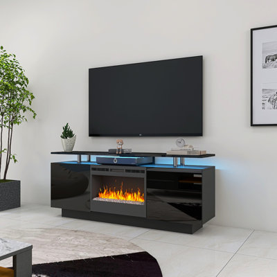 Grande armoire de 160 cm avec foyer noir, 9 options de couleurs, 8 niveaux, rangement, décors modernes pour la maison