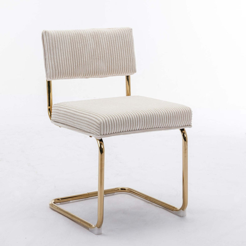 Lional 20'' H Upholstered Side Chair, Beige