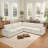 Brinsley 141.5" Linen Modular Sectional Sofa-1555940920