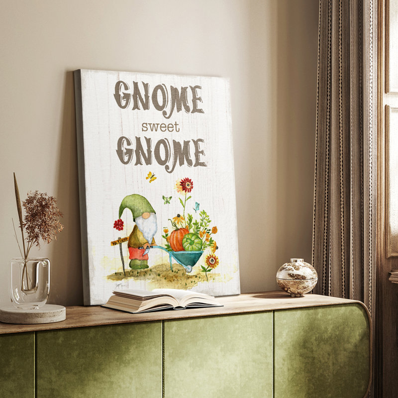 Gnome Home -Gallery Wrapped Cavas, 18" H x 12" W