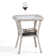 Outdoor Square Wicker Rattan Side Table With Built-In Glass