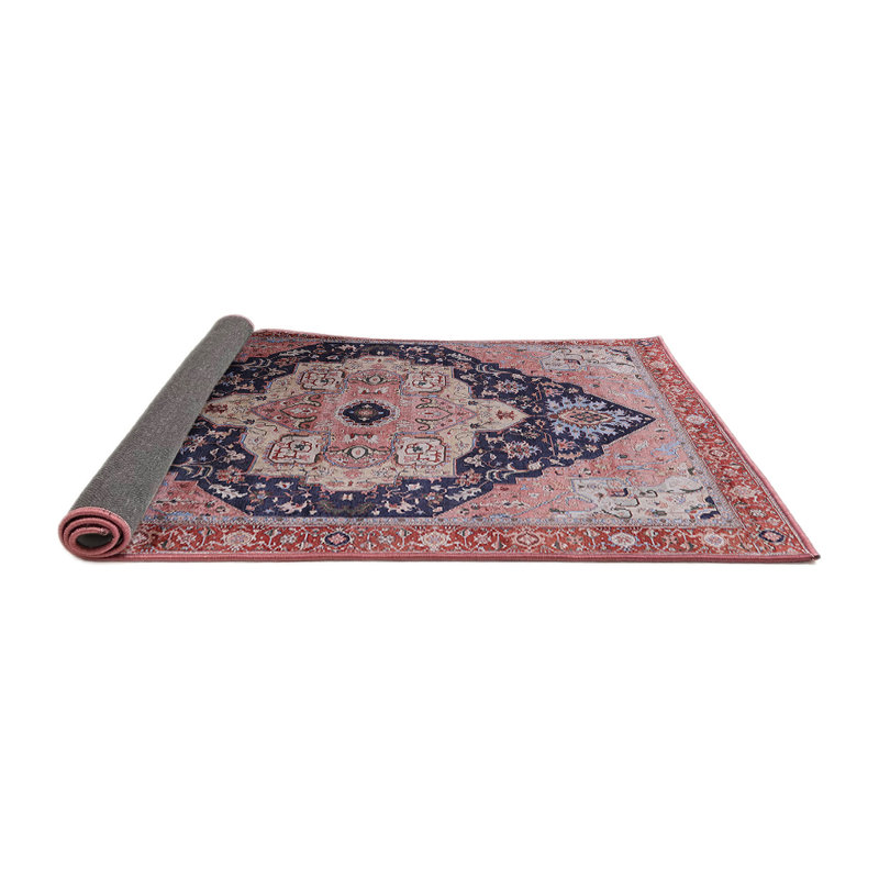 Tapis brun à motif oriental, Carré 6 pi