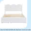 Grand lit plateforme avec 2 grands tiroirs, lit gigogne simple TG, blanc-251394323