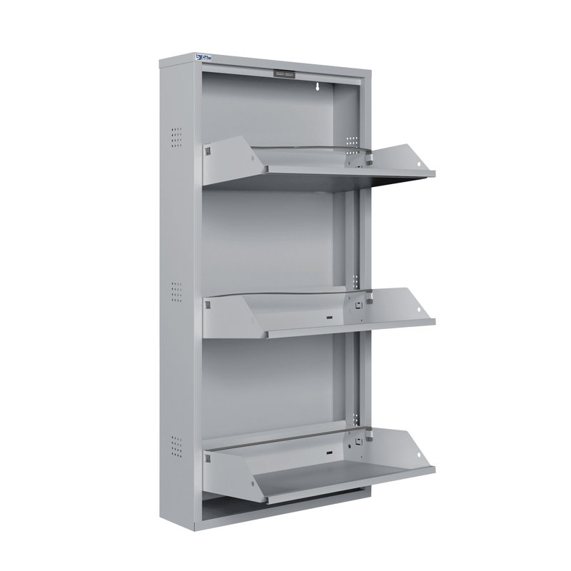 Armoire de rangement pour chaussures 6 paires, Gris clair