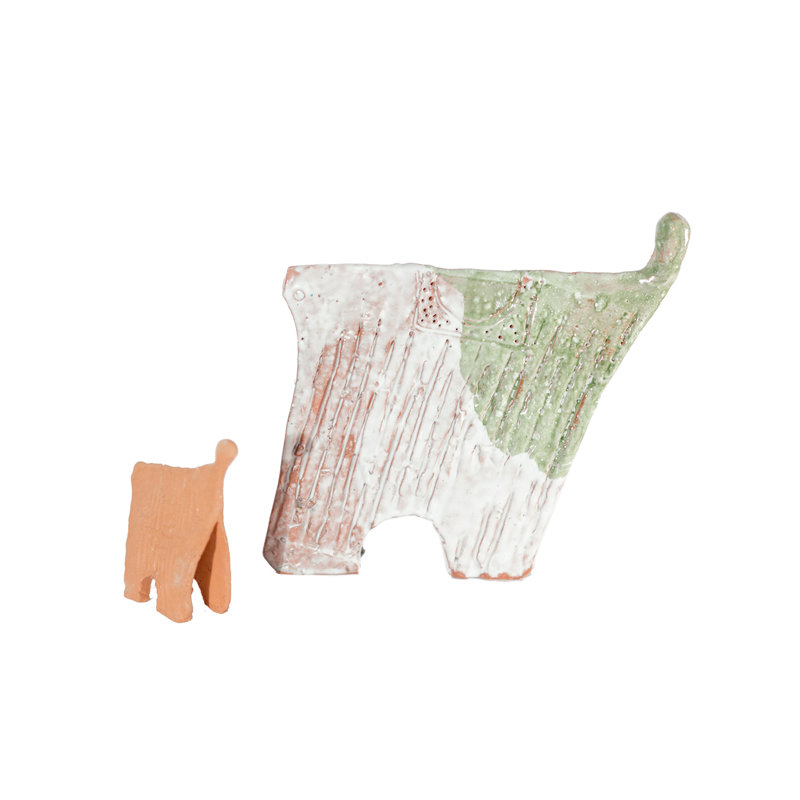 Bonbon Chouval Mini Me Terre Sculpture, 4" H x 3.5" W x 2" D