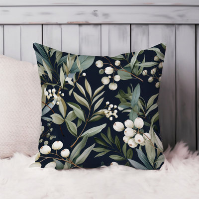 Botanical Plants Pattern XI Leaves Pillow Cover