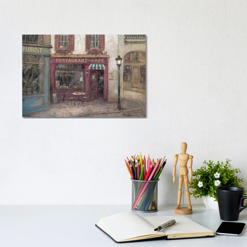 «Table for Two» par Ruane Manning - reproduction d'art, H 8 po x l 12 po x P 0,75 po, Toile tendue, Aucun mat