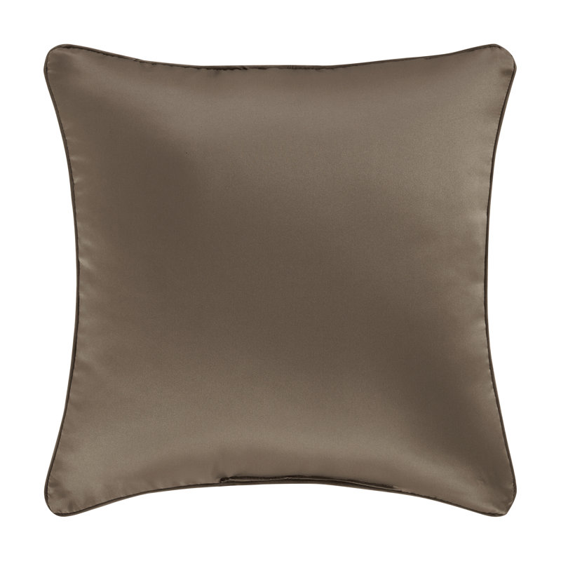 Taupe Greige Quilted Square Decorative Throw Pillow