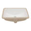 Lavabo de salle de bain rectangulaire encastré en céramique blanc 19,7 "x 14" avec trop-plein