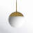 Bulera 1-Light Metal and Glass Globe Pendant with Adjustable Height-1935330148-1935330149