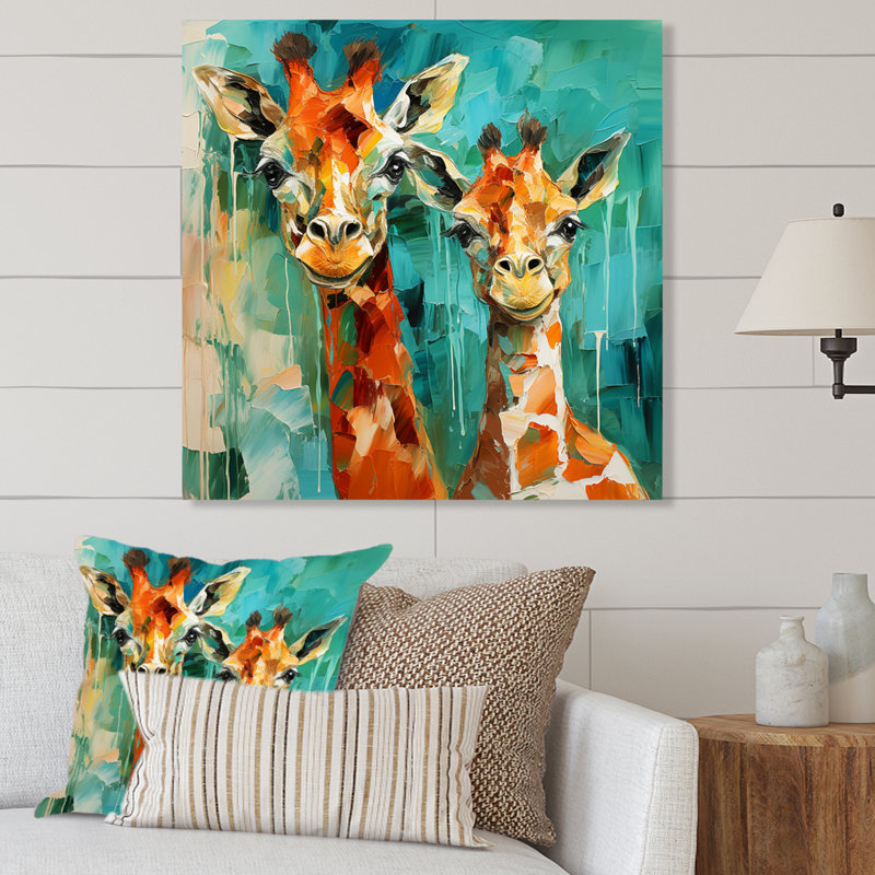Majestic Giraffe Melody - Girafe, art mural en métal, H 36 po x l 36 po x P 1,5 po