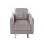 Fauteuil capitonné en lin-830998196